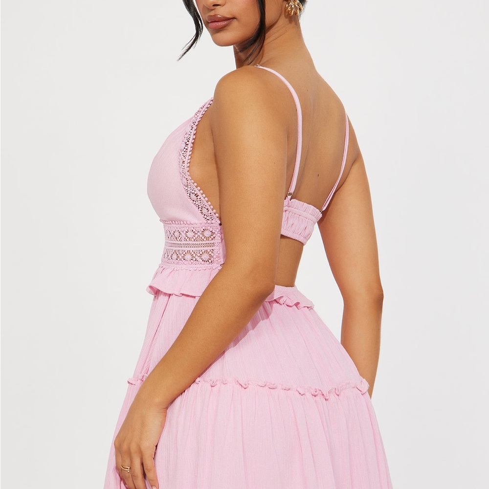 Pink Sleeveless Maxi Dress